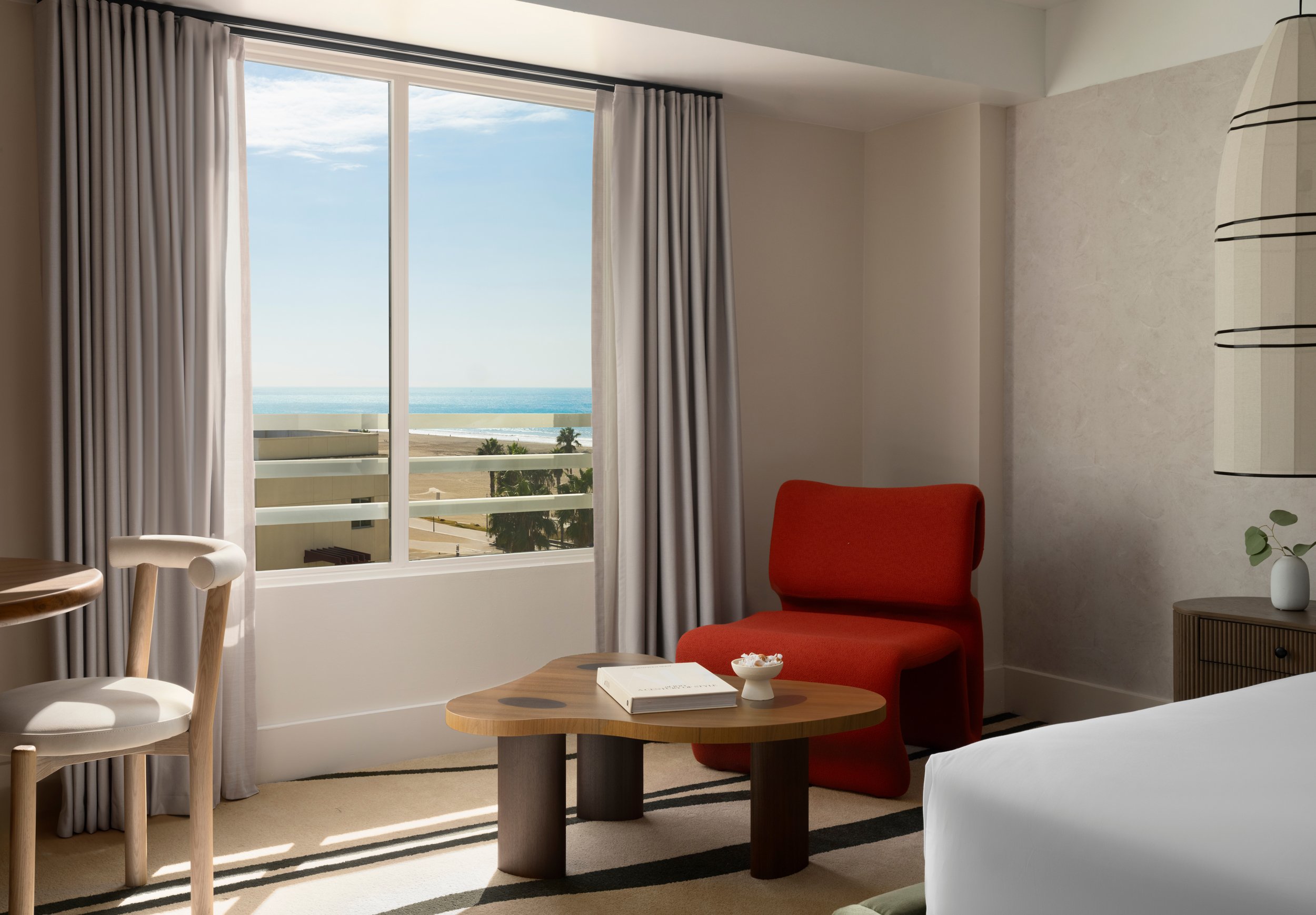 A view of a deluxe double balcony room at the Sandbourne Santa Monica